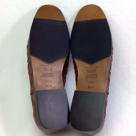 Worthington Open Toe Leather Huaraches Slip On Shoes - Picture 12 of 13